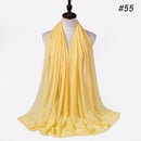 Hijab Scarf 72*175cm Plain Chiffon Scarves For Women Muslim Fasion Islam Clothing Headscarves Shawl For Ladies Headwrap Ramadan