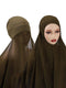 Instant Hijab With Cap Heavy Chiffon Jersey Hijab For Women Veil Muslim Fashion Islam Hijab Cap Scarf For Muslim Women Headscarf