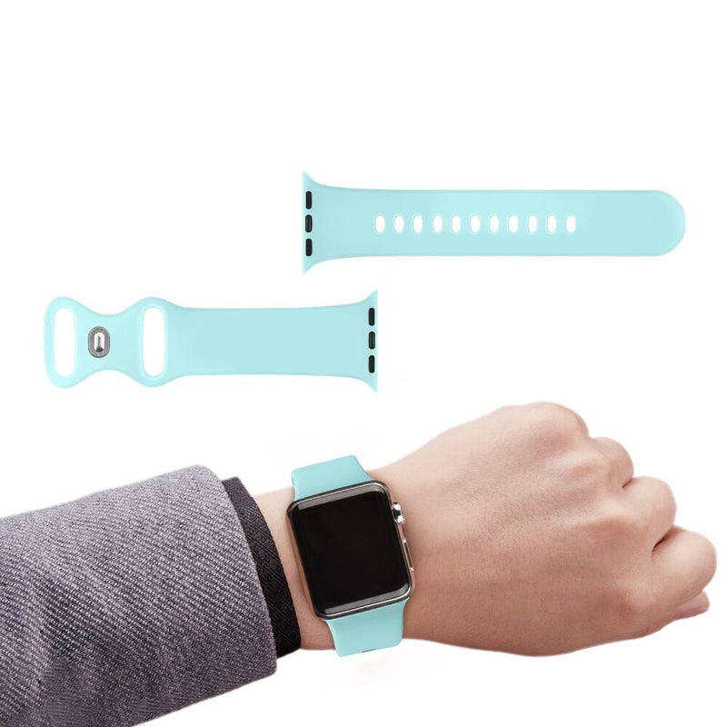 Silicone Bracelet Band For Apple Watch Strap 8 7 6 5 4 3 2 SE 42MM 38MM 44MM 40MM Strap For iWatch 41MM 45MM Smart Watch correa