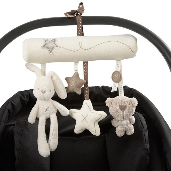 Infant Toddler Rattles Toys For Baby Stroller Crib Soft Rabbit Bear Style Pram Hanging Toys Plush Appease Doll Bed Accessories