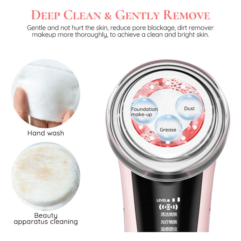 4 In 1 Beauty Device Red&amp;blue Light Therapy Skin Rejuvenation Skin Tightening Eye Care Facial Cleansing Face Lift Face Massager