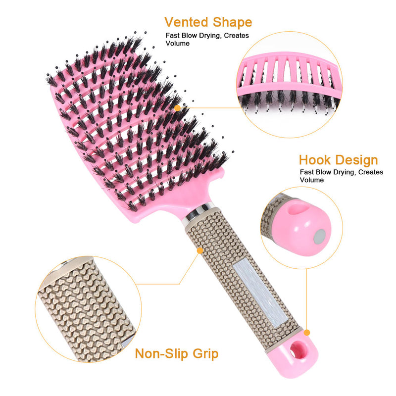 Hair Scalp Massage Comb Hairbrush Women Wet Dry Curly Untangling Hair Brush Bristle Nylon Salon Hair Styling Tools Dropship