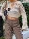 Cuteandpsycho Y2K Hollow Out Cropped Knit Smock Top Vintage Loose Distressed Crochet Pullovers Casual Fairycore Chic Crop Cloth