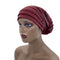 Candy Color Ladies Head Wraps Muslim Hijab Bonnets Fashion Headgear Trending Elastic Full Body Pleated Turban Cap for Women