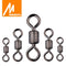 Meredith 50PCS/Lot Fishing Swivels Ball Bearing Swivel with Safety Snap Solid Rings Rolling Swivel for Carp Fishing Accessories