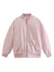 Willshela Women Fashion Oversized Bomber Jackets Coat With Pockets Front Zipper Vintage O-Neck Long Sleeves Female Chic Outwears