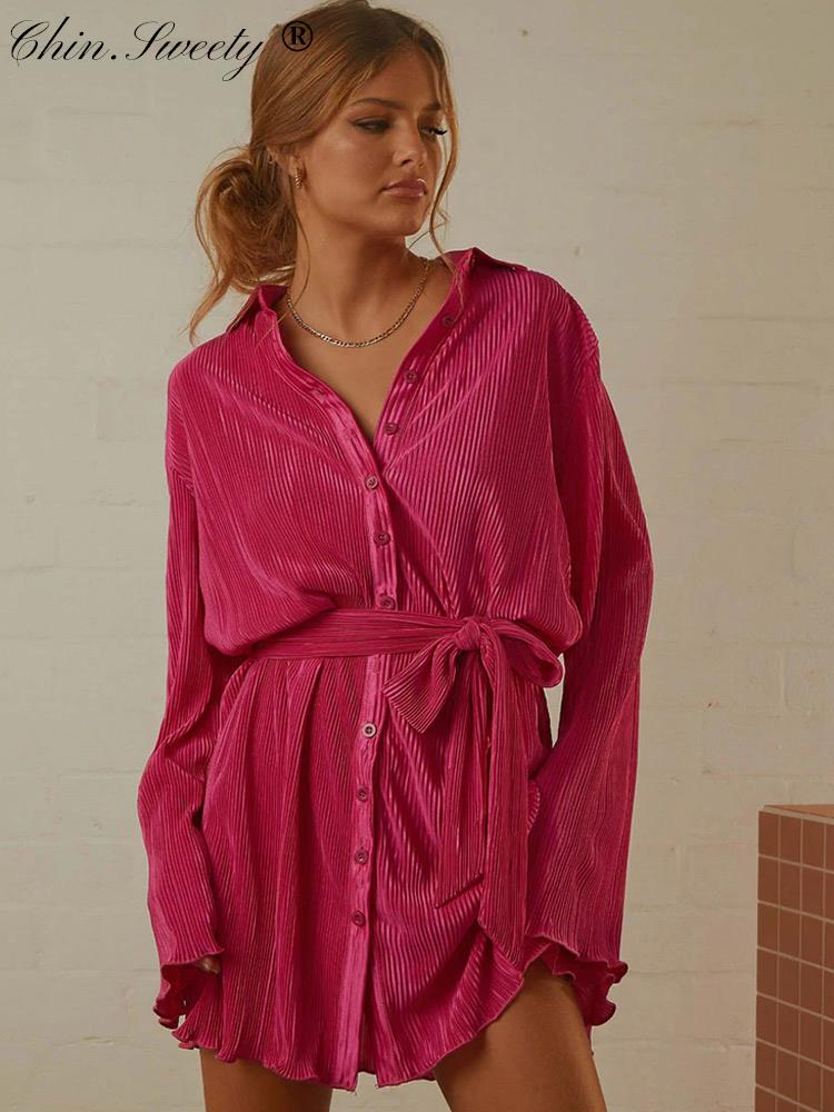 Sexy Green Pleated Women&