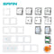 SRAN F6 Series White Crystal Tempered Glass Panel Light switch eu french wall socket usb tv rj45 rj11 Sensor switch Module DIY