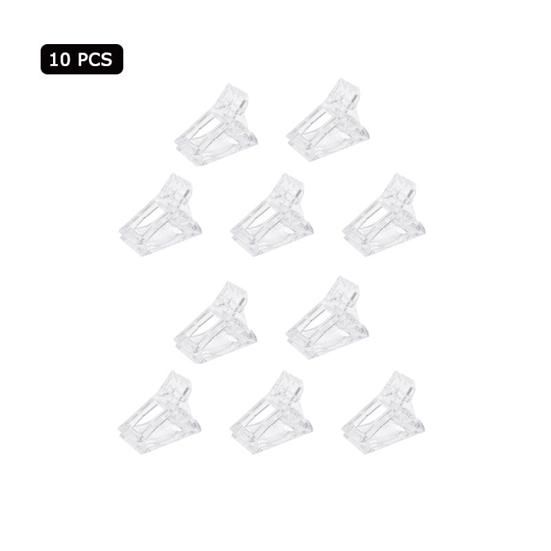 Acrylic Nail Clip Transparent Gel Quick Building Nail Tips Clips Fingernail Extension UV Clamps Manicure Art Builder Tools Set