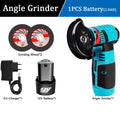 12V 500W Mini Brushless Angle Grinder with Rechargeable Lithium Battery Cordless Polishing Machine Diamond Cutting Power Tool