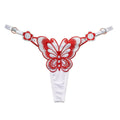 Cute Butterfly Embroidery Women Thongs And G strings Sexy Transparent Mesh Briefs Adjustable Waist Panties Culotte Femme
