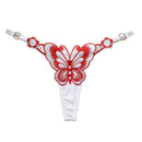 Cute Butterfly Embroidery Women Thongs And G strings Sexy Transparent Mesh Briefs Adjustable Waist Panties Culotte Femme