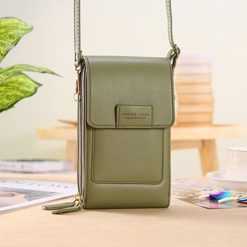 Women Bags Soft Leather Wallets Touch Screen Cell Phone Purse Crossbody Shoulder Strap Handbag for Female Cheap Women&
