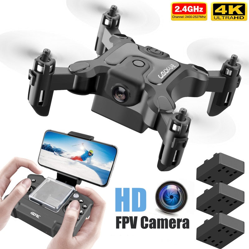 V2 Mini Drone 4K 1080P HD Camera WiFi Fpv Air Pressure Altitude Hold Professional  Foldable Quadcopter RC Drone Kid Toys GIft