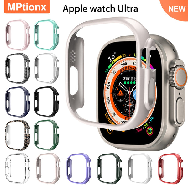 Watch Cover For Apple Watch Ultra 49mm Hard PC Protective Case Hollow Frame Bumper for iwatch Ultra 49mm SmartWatch