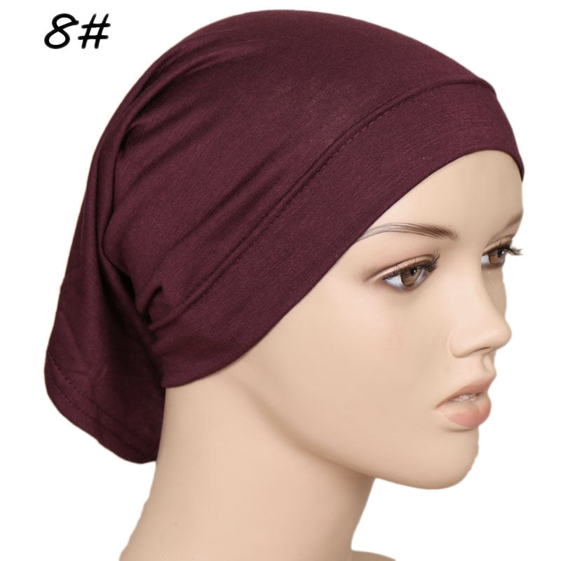 Ramadan Undercap Head Cover for Jewish Instant Jersey Bonnet Hijab Turbans for Women Muslim Fashion Inner Cap Turbante Capelli