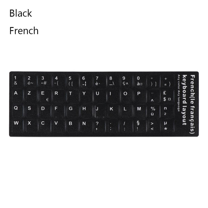 Keyboard Stickers Alphabet Layout English Russian Spanish Deutsch Arabic Laptop Desktop Tool Wear-resistant Non-slip Stickers