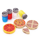 Marumine Mini Food Toys Building Blocks Hamburger Pizza Fries Cake Dessert Chocolate Cookies MOC Bricks Plastic Assemble Part