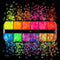 12 Grids Fluorescence Hollow Circle Sequins Neon Round Nail Art Glitter Flakes 3D DIY Colorful Slice Nail Art Decorations
