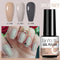 LILYCUTE 3 PCS Gel Nail Polish Set Nude Pink Glitter Sequins Matte Effect Gel Long Lasting Base Top Coat Nail Art Design Hybrid