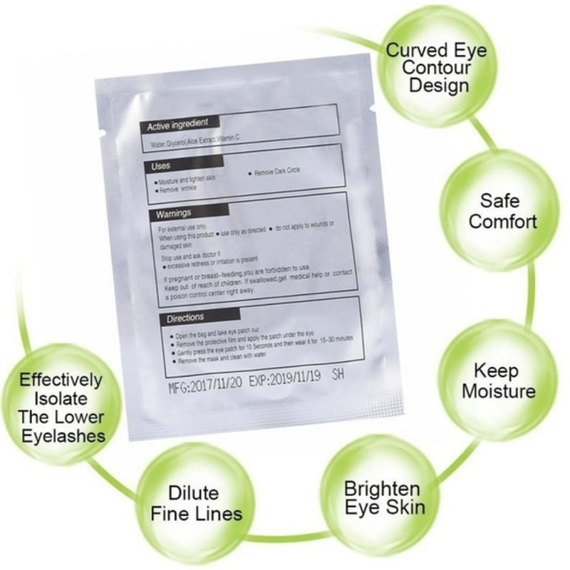 50/100pairs Eyelash Extension Paper Patches Grafted Eye Stickers 7 Color Eyelash Under Eye Pads Eye Paper Patches Tips Sticker