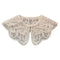 Royal Style Cotton Fake Collar Shawl Wrap Hollow Out Floral Lace Ruffled Trim Necklace Pointed Triangle Lapel Blouse