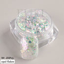 Crystal Fire Opal Flakes Nail Sequins Purple Holographic Glitter DIY Chrome Powder for Spring Nails Manicure Paillettes GL1857