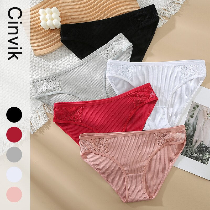 Cotton Panty 3Pcs/lot Solid Women&