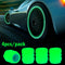4pcs Luminous Valve Caps Fluorescent Night Glowing Car Motorcycle Bicycle Bike Wheel Tyre Hub Luminous Valve Stem Caps Decors