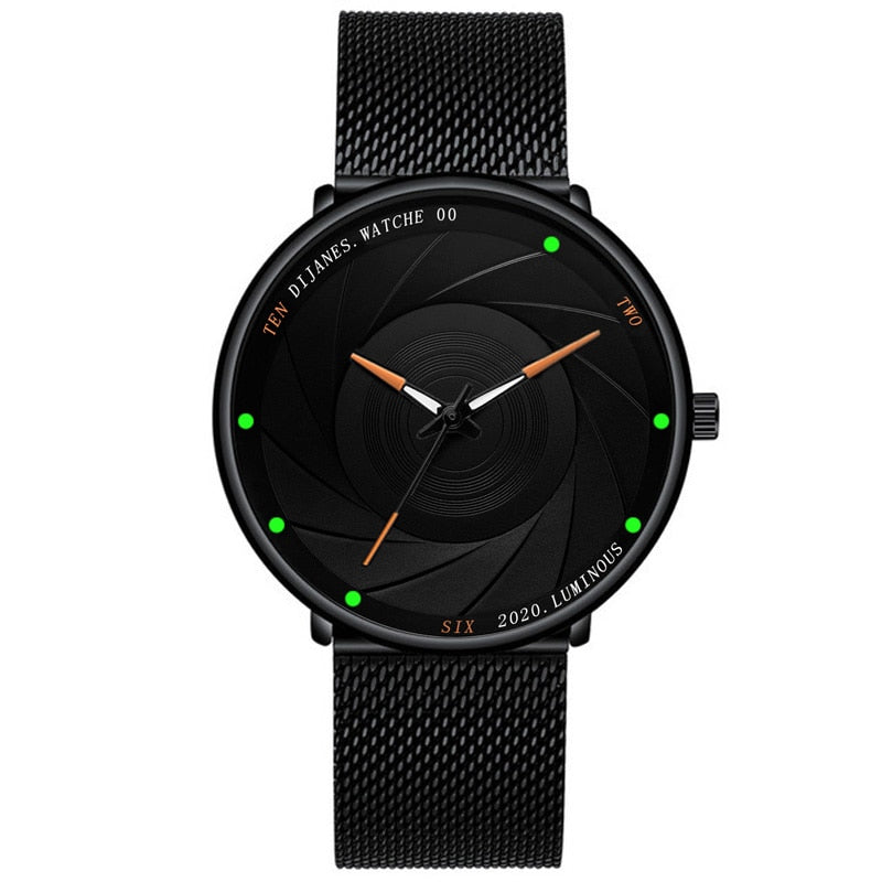 2022 minimalistischen Mens Fashion Uhren Ultra Dünne Edelstahl Mesh Gürtel Quarz Armbanduhr Männer Business Uhr Montre Homme