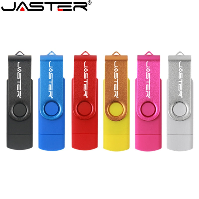 JASTER USB 2.0 OTG USB flash drive Smart Phone Tablet PC 4GB 8GB 16GB 32GB 64GB флешка Pendrives OTG Real Capacity Usb stick