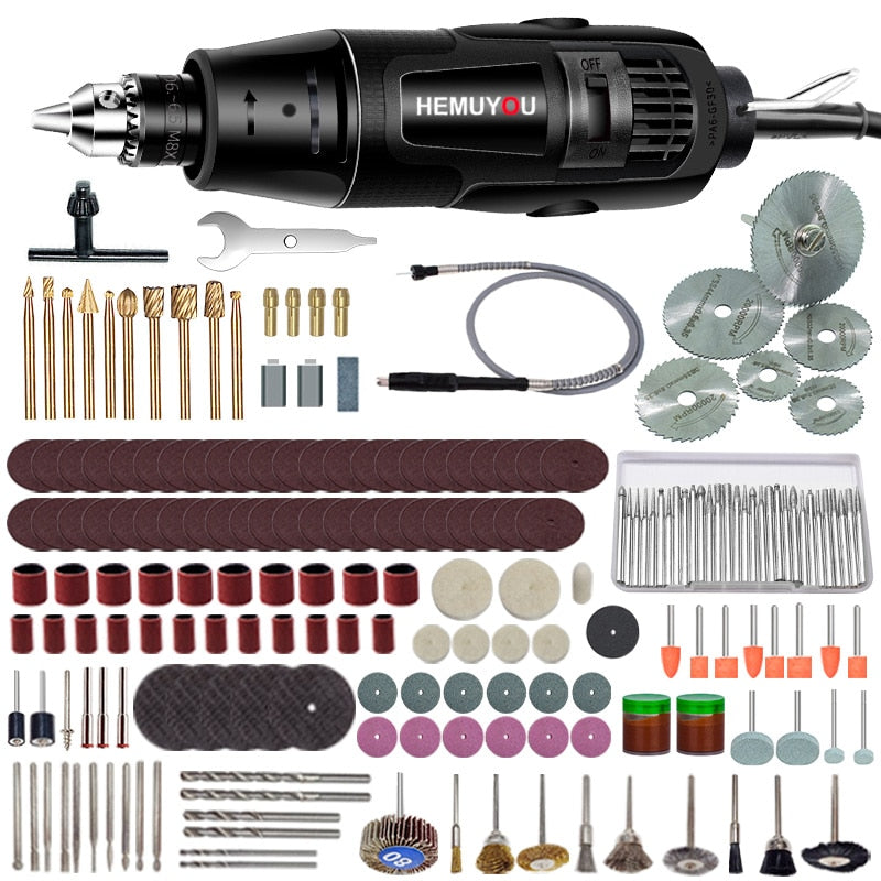 Dremel mini electric drill engraver Rotary Tool polishing machine 180W Power Tool Variable Speed engraving pen with accessories