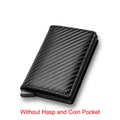 Carbon Fiber Rfid Card Holder Men Wallets Money Bag Male Vintage Black Male Purse 2022 Small Leather Mini Slim Wallets Walets