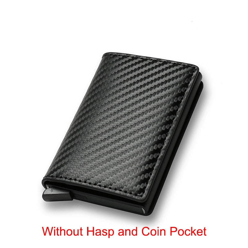 Carbon Fiber Rfid Card Holder Men Wallets Money Bag Male Vintage Black Male Purse 2022 Small Leather Mini Slim Wallets Walets