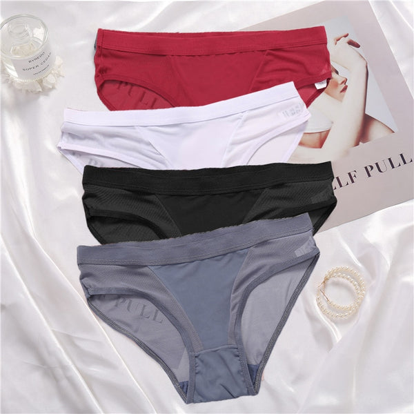 Hot Seamless Women Brief Perspective Underwear Women Panties Low Waist Breathable Female Underpants Girls Intimates Pantys M-2XL