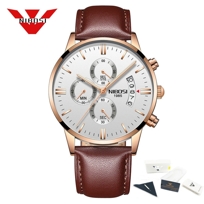 NIBOSI Relogio Masculino Mens Watches Top Brand Luxury Famous Men&