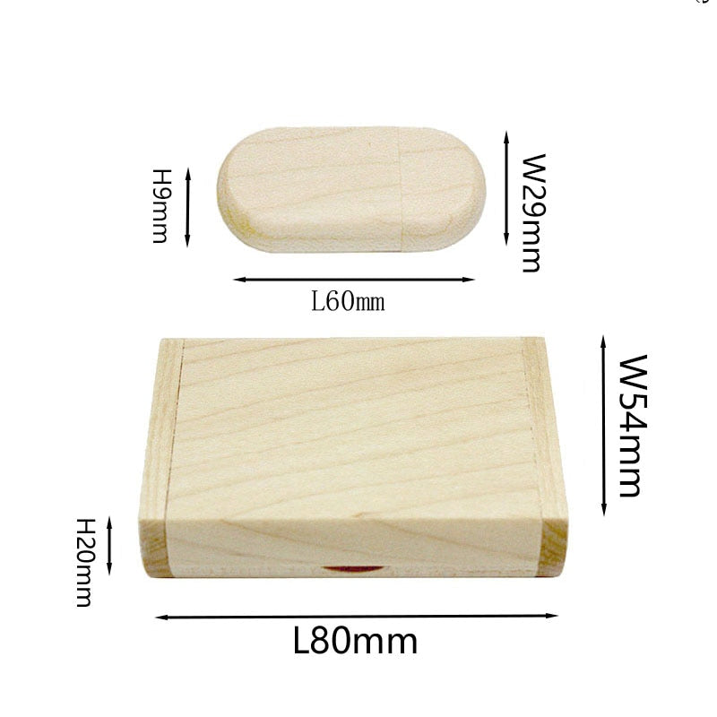 JASTER USB Flash Drive 128GB Memory Stick 2.0 Wooden Free Logo Personal Customized Pendrive 4GB 8GB 16GB 32GB  64GB Wedding Gift