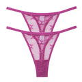 2PCS/Set Mesh Transparent Thong Women Panties Underwear Women Seamless G-String Female Underpants Intimates Lingerie S-XL