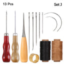 Leather Craft Sewing Kit Waxed Thread Hand Quilting Needles Sewing Awl for Beginner Leather Upholstery Repair, Stitching, Sewing