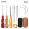 Leather Craft Sewing Kit Waxed Thread Hand Quilting Needles Sewing Awl for Beginner Leather Upholstery Repair, Stitching, Sewing