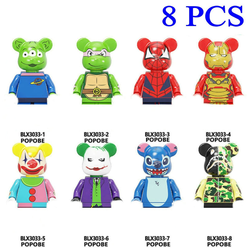 Disney 4cm Children Anime figure Building Blocks Kid Gift Toy Model Mini City Movies Characters Figurine Compatible With Lego