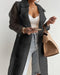 2022 Women Fashion See Through Outdoor Tops Lace Up Spring Solid Sheer Mesh Long Sleeve Buttoned Coat With Belt Elegant Shirts