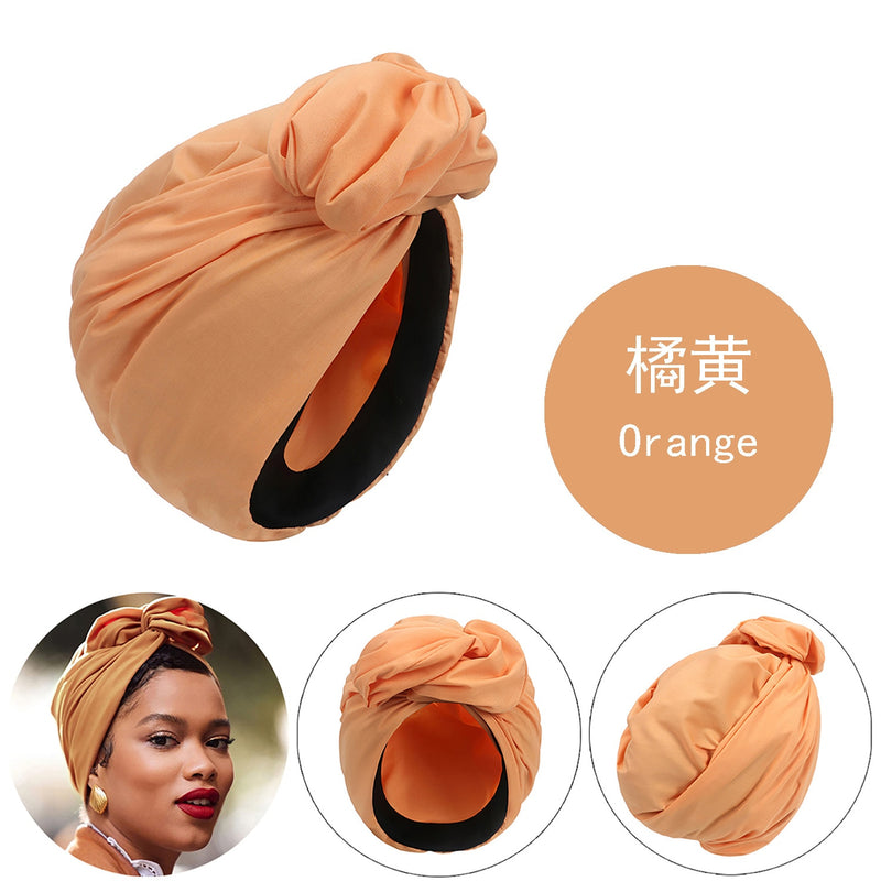 French Vintage Turban Hat Fashion Female Bandana Headband Women&