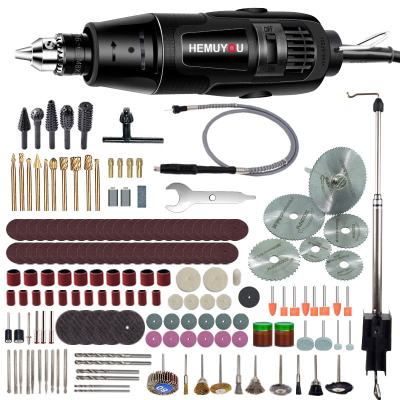 Dremel mini electric drill engraver Rotary Tool polishing machine 180W Power Tool Variable Speed engraving pen with accessories