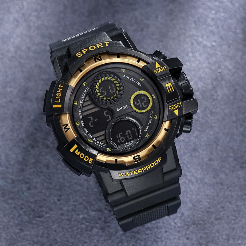 Brand Black Digital Watch for Men Women Sports Waterproof Outdoor Chronograph Hand Clock G Infantry Shock Student Wristwatch
