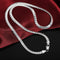 925 silver color Christmas gifts European style retro 6MM flat chain necklace bracelets fashion For man women jewelry sets S085