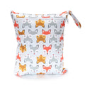 [Sigzagor]Wet Dry Bag With Two Zippered For Baby Diapers Nappies Waterproof Reusable 36cmx29cm