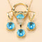 2022 Sell Well Wedding 925 Mark Jewelry Sets Black Zircon Dangle Earrings And Necklace Ring 3 Piece Set women Trendy Costume