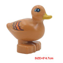 Big Building Block Accessories Chicken Duck Dog Cat Bird Cattle Sheep Zebra Rhinoceros Insect Zoo Series DIY Duploes Toy Gift