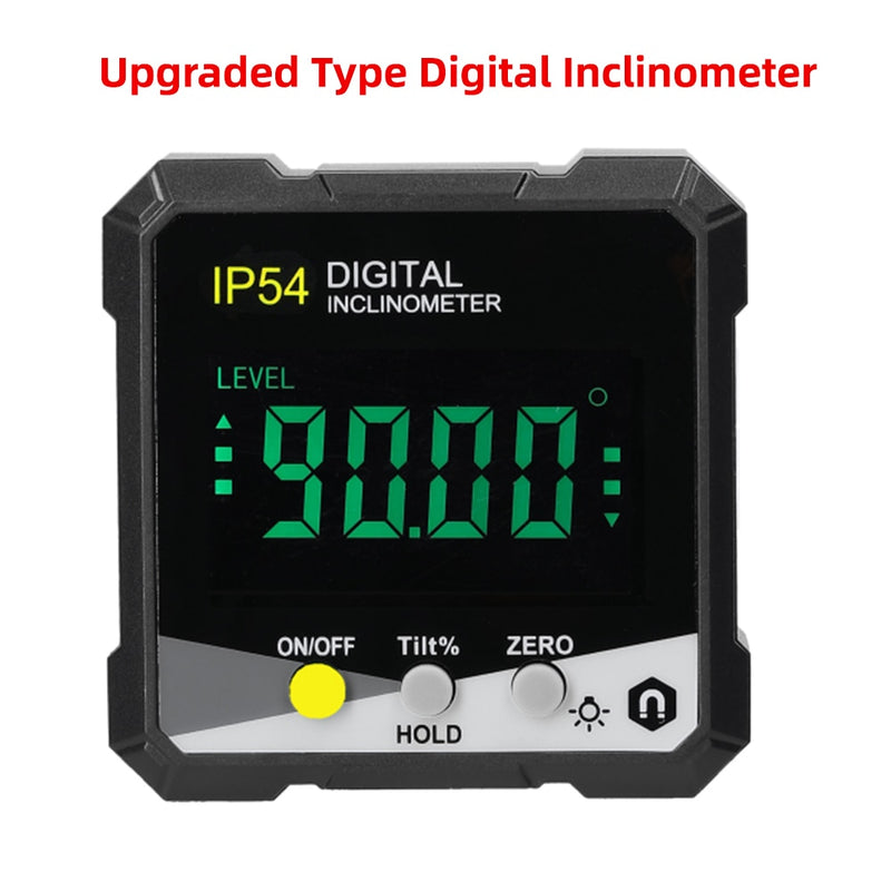 4*90° Digital Level Protractor Inclinometer Magnetic Base Digital Angle Gauge with Backlights Level Tester Measuring Tools New